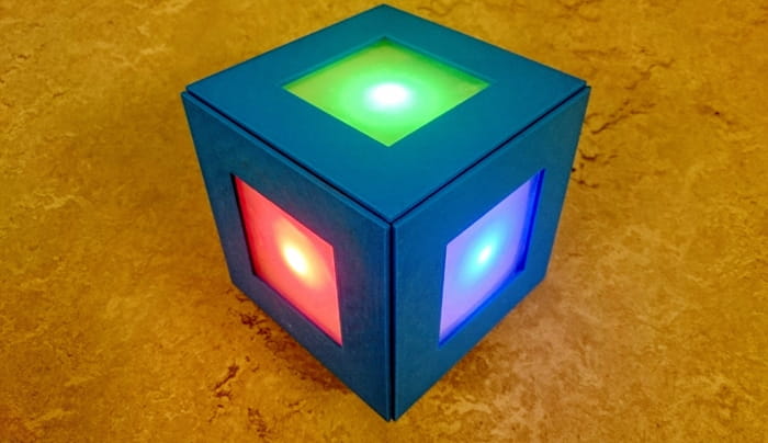 blecube.jpeg A cube with green red and blue glowing sides