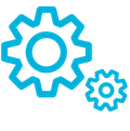Icon of two cogwheels
