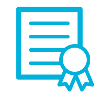 Icon of a document with a medal on it