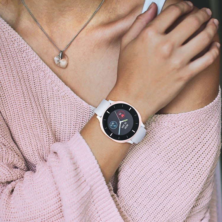August_International.jpg Women with white watch on her arm from August International