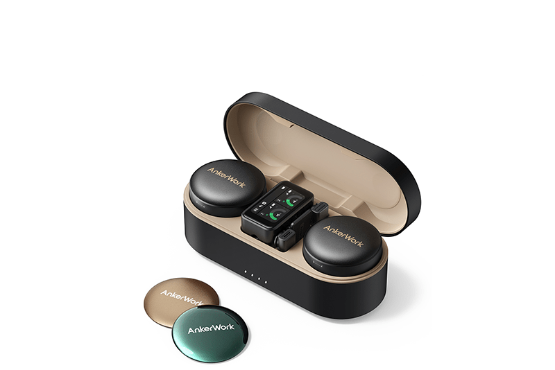 Hands-free wireless microphone in black cover box