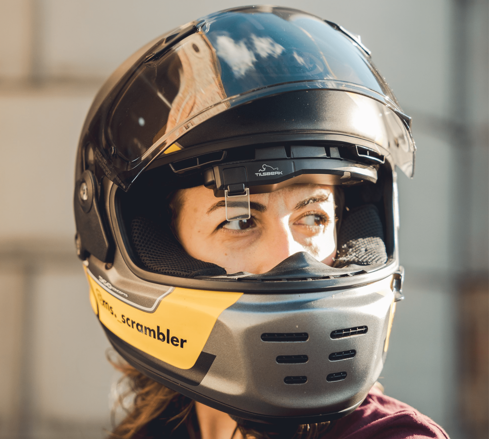 a close up of a helmet