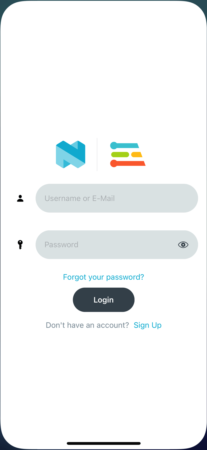 login.png a screenshot of a cell phone